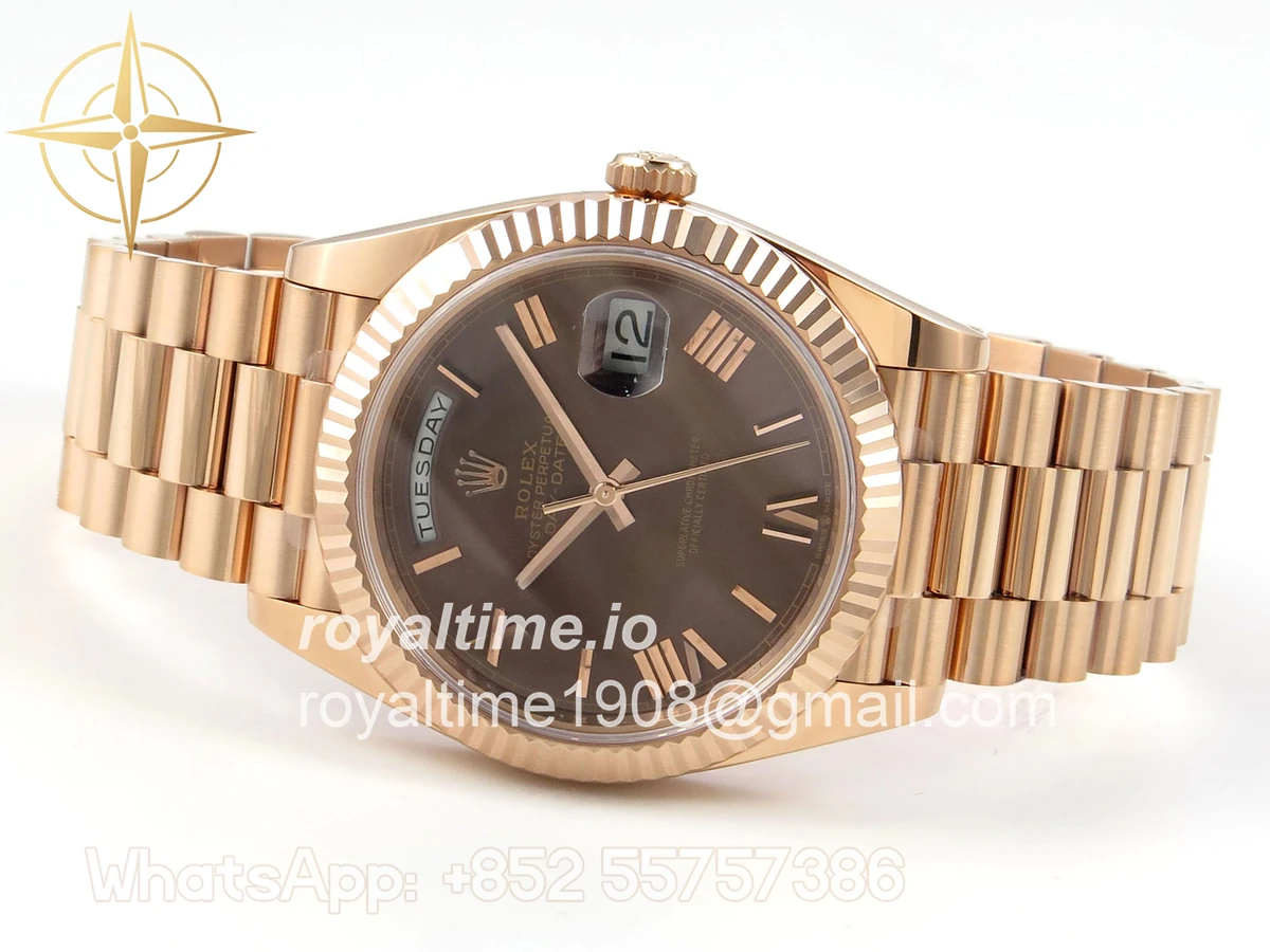 Rolex DayDate 40 228235 ARF Brown Roman Dial on President Bracelet VR3255 - Image 8