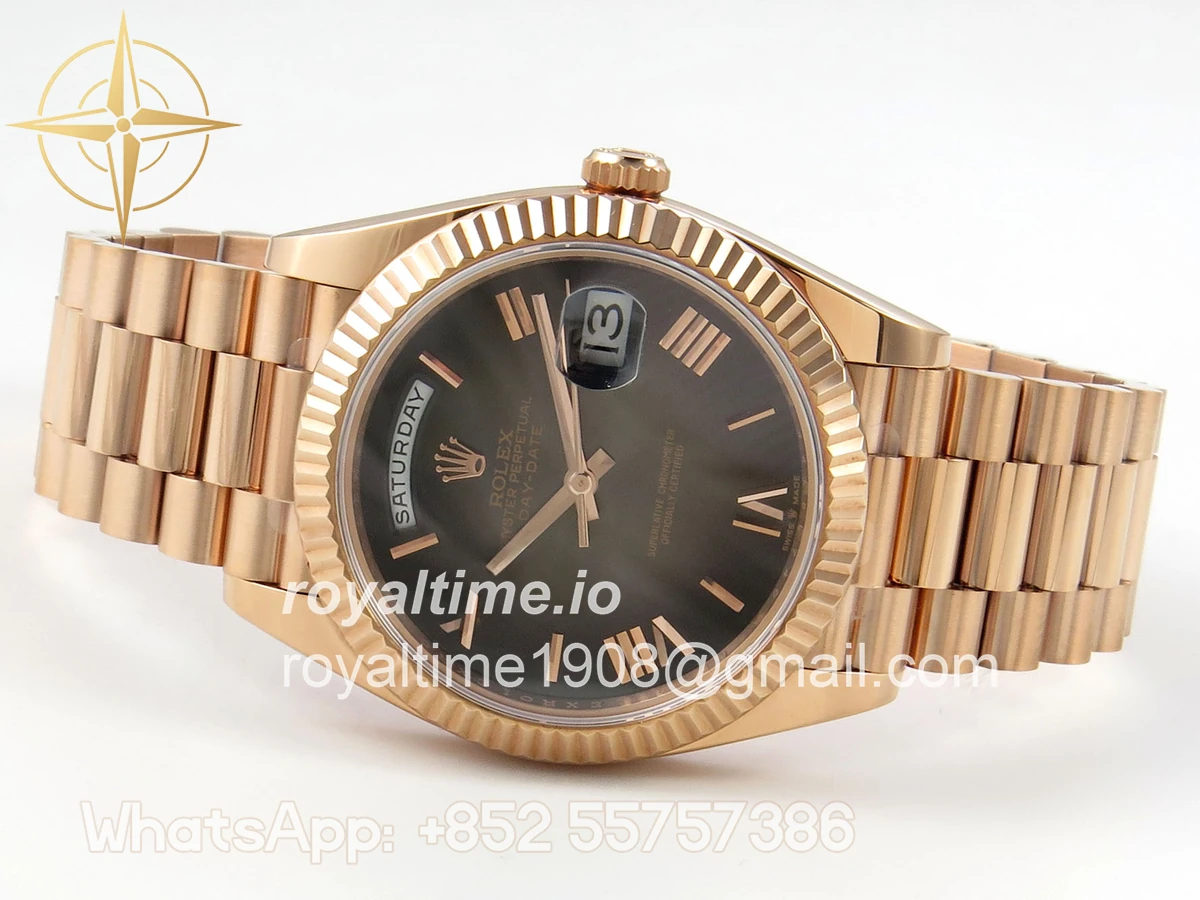 Rolex DayDate 40 228235 ARF Gray Ombre Roman Dial on President Bracelet VR3255 - Image 8