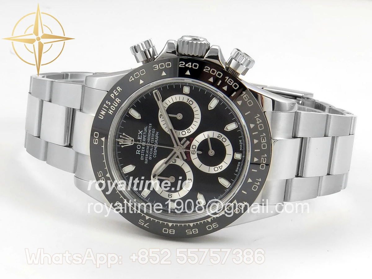 Rolex Daytona 116500 UFO Black Dial on Bracelet UF4130 (Free Sprung) - Image 8