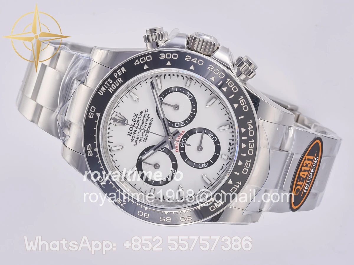 Rolex Daytona 126500 QF 904L Steel White Dial on SS Bracelet JH4131 (Free Sprung) - Image 8
