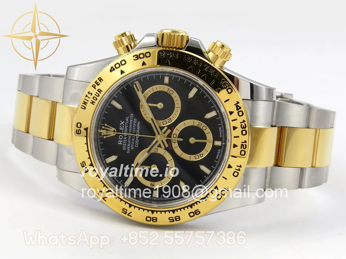 Rolex Daytona 126503 SS/YG UFO Black Dial on SS/YG Bracelet UF4131 (Free Sprung) - Image 8