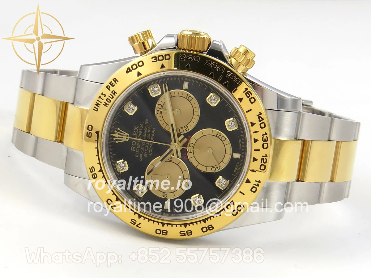 Rolex Daytona 126503 SS/YG UFO Black/YG Diamonds Dial on SS/YG Bracelet UF4131 (Free Sprung) - Image 8