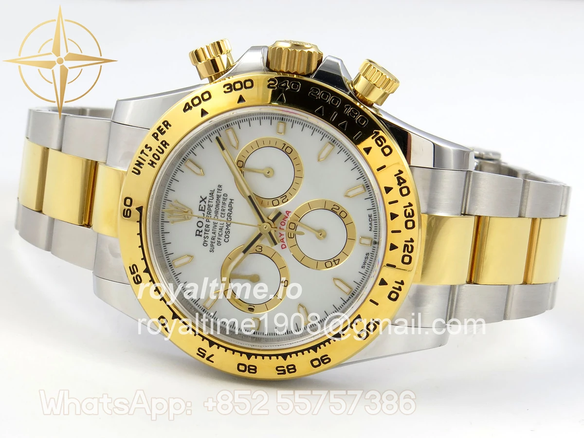 Rolex Daytona 126503 SS/YG UFO White Dial on SS/YG Bracelet UF4131 (Free Sprung) - Image 8