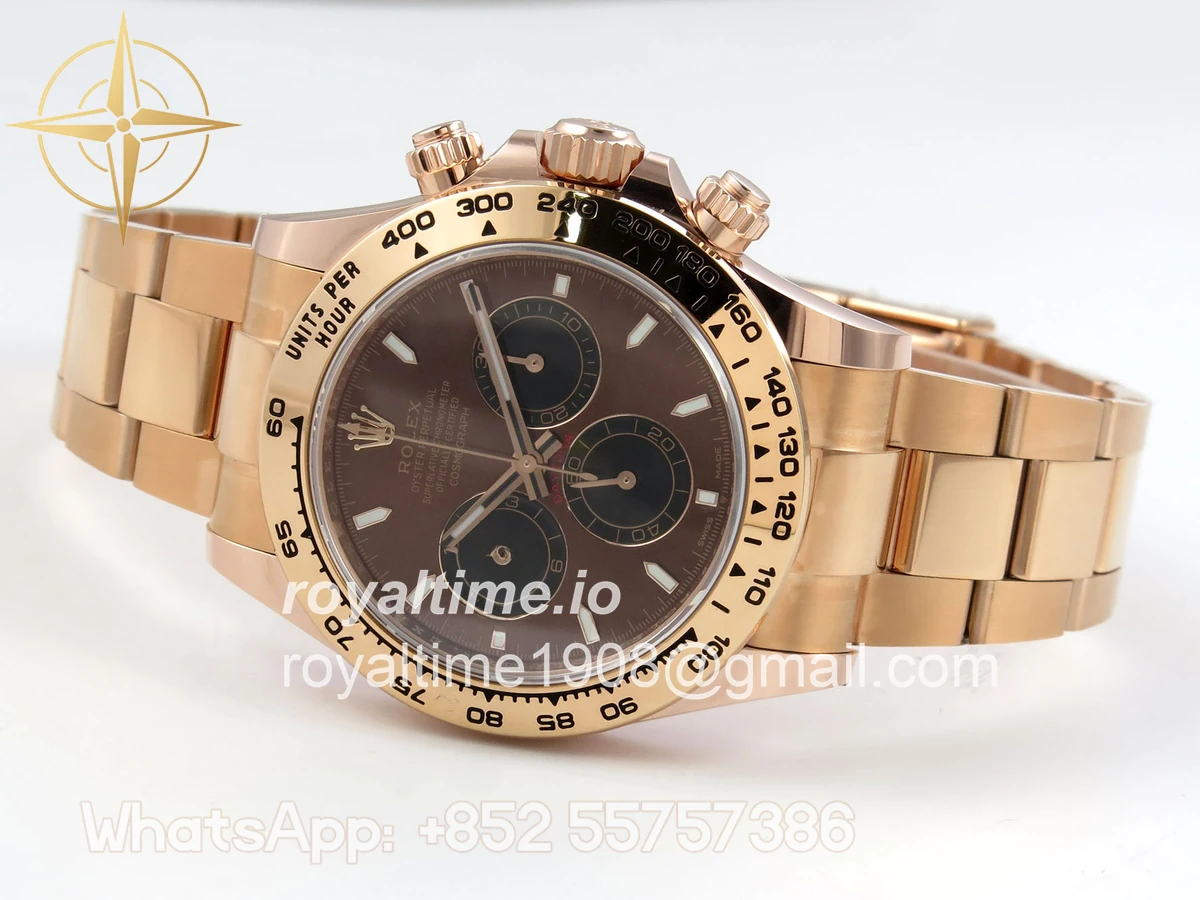 Rolex Daytona 126505 BTF Brown/Black Dial on RG Braclet DD4131 (Weighted) 220g - Image 8