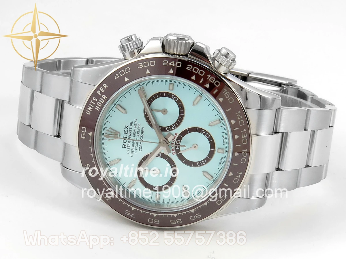 Rolex Daytona 126506 UFO Ice Blue Stick Dial on Bracelet UF4131 (Free Sprung) - Image 8