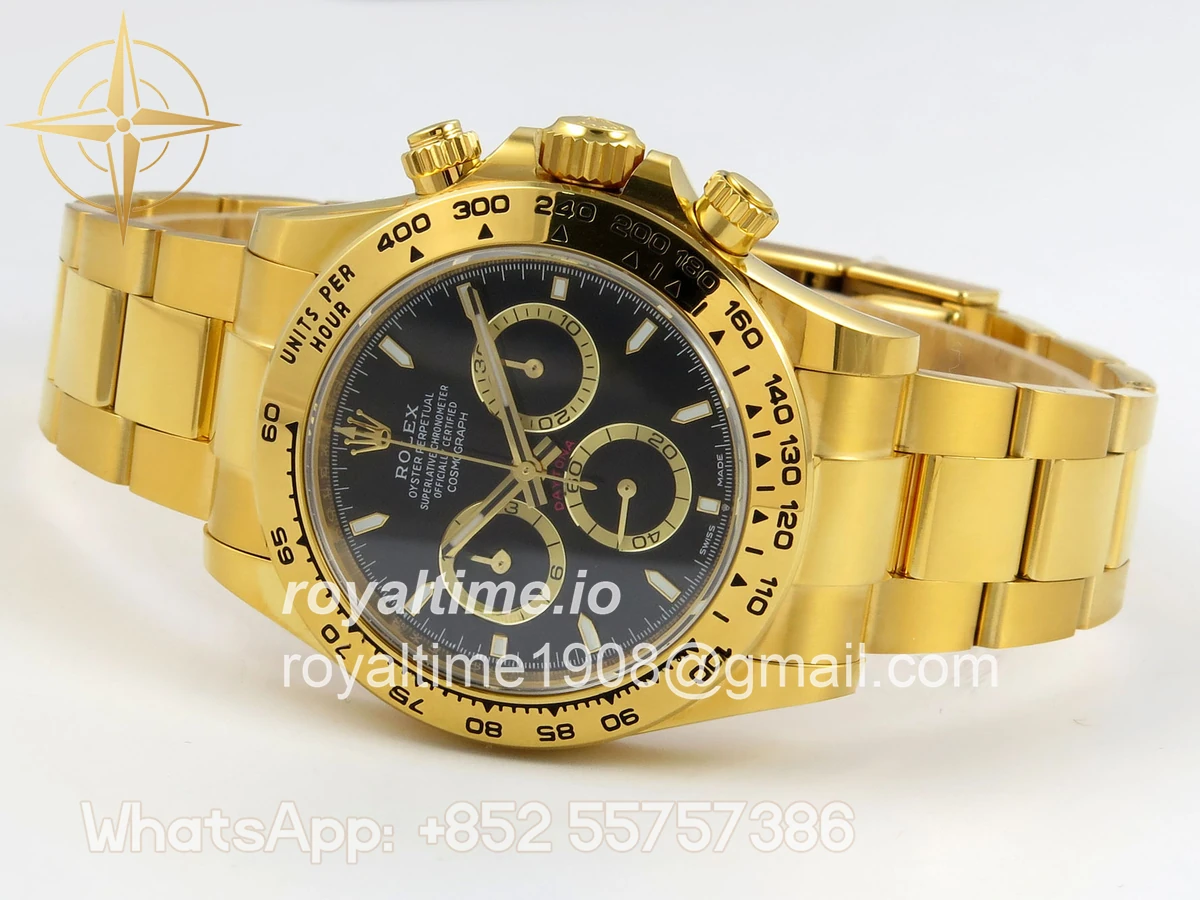 Rolex Daytona 126508 BTF Black Dial on YG Braclet DD4131 (Weighted) 220g - Image 8