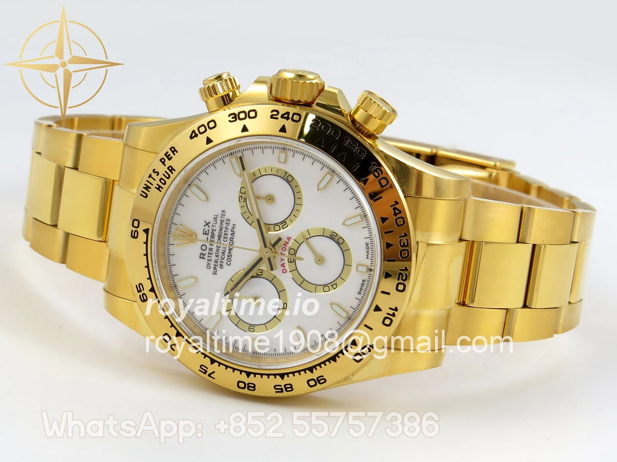 Rolex Daytona 126508 BTF White Dial on YG Braclet DD4131 (Weighted) 220g - Image 8