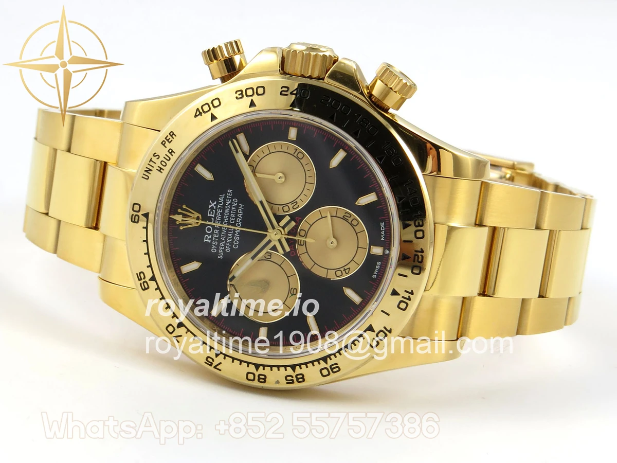 Rolex Daytona 126508 YG UFO Black/YG Dial on YG Bracelet UF4131 (Free Sprung) - Image 8