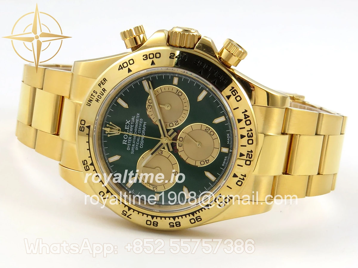 Rolex Daytona 126508 YG UFO Green/YG Dial on YG Bracelet UF4131 (Free Sprung) - Image 8