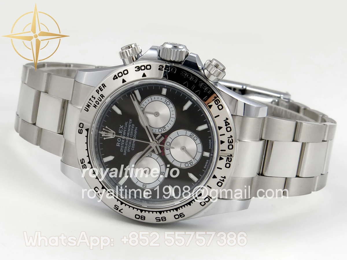 Rolex Daytona 126509 BTF Black/Silver Stick Dial on SS Braclet DD4131 (Weighted) 220g - Image 8