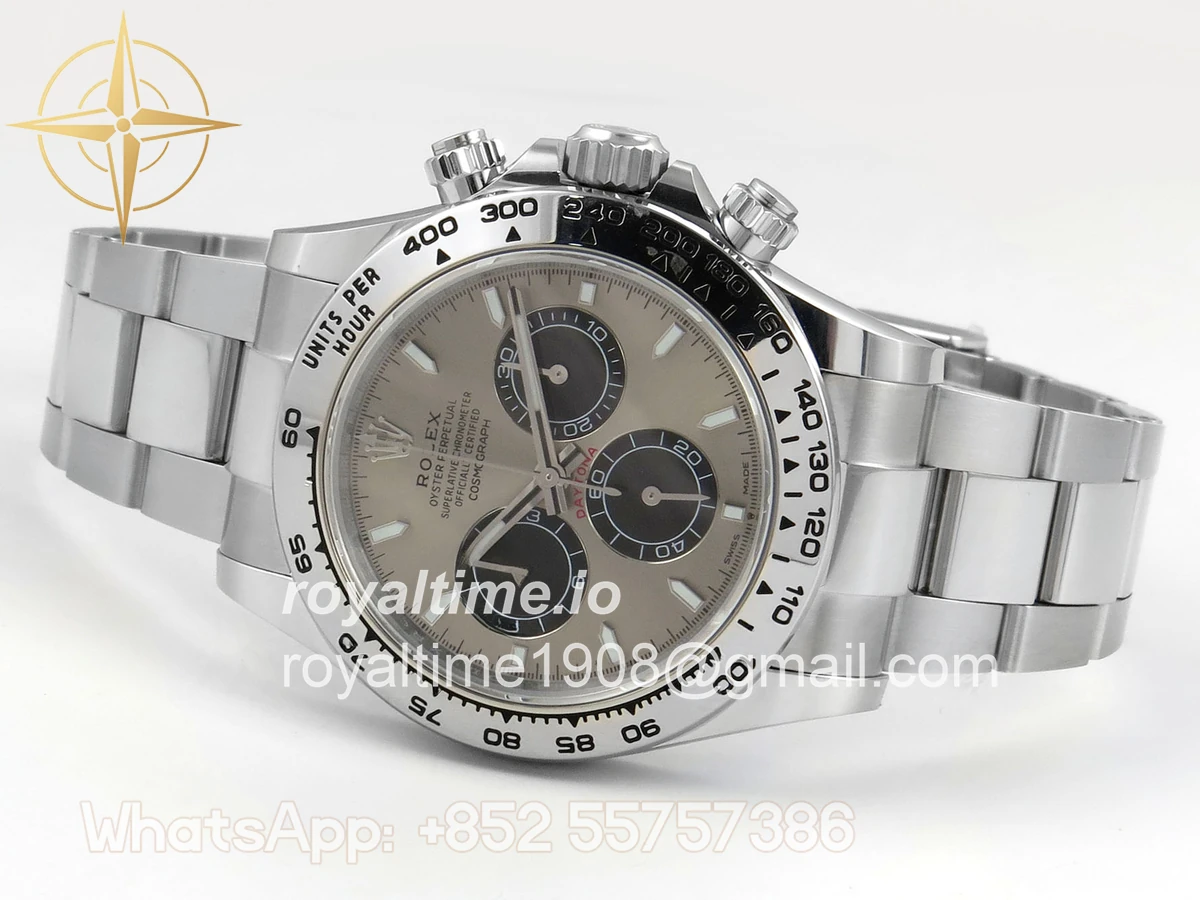 Rolex Daytona 126509 BTF Gray/Black Dial on SS Braclet DD4131 (Weighted) 220g - Image 8