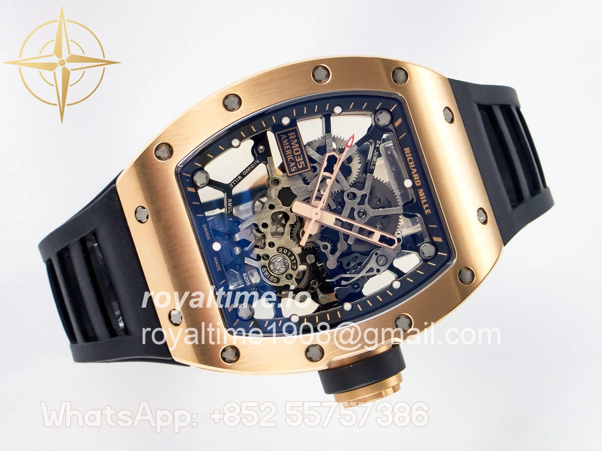 Richard Mille RM035-02 RG SONIC Skeleton Dial on Black Rubber Strap RMUL1 - Image 8