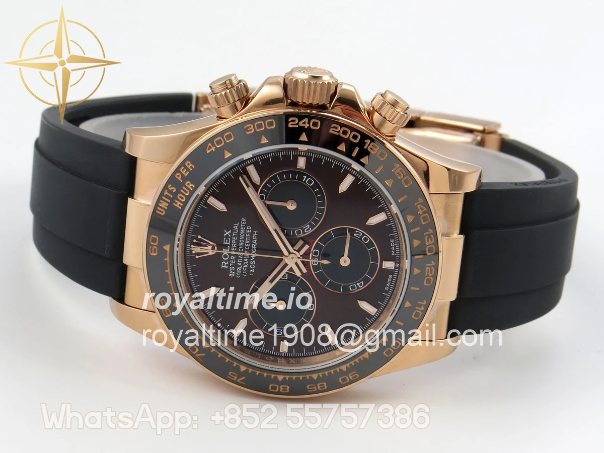 Rolex Daytona 126515 RG 3CF Chocolate Dial on Oysterflex Strap DD4131 (Gain Weight) - Image 8