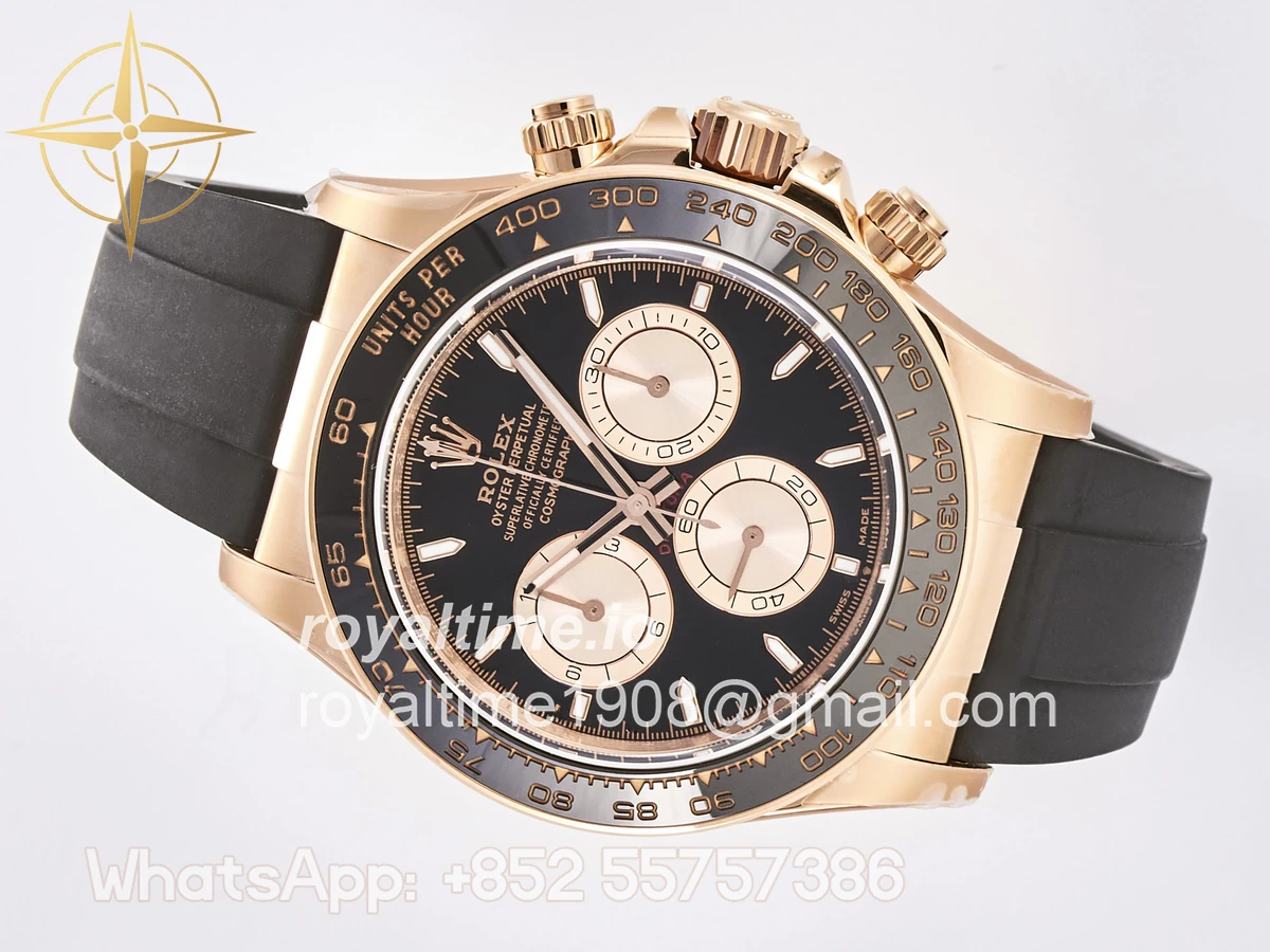 Rolex Daytona 126515 TMF Black/RG Stick Dial on Oysterflex Strap DD4131 - Image 8