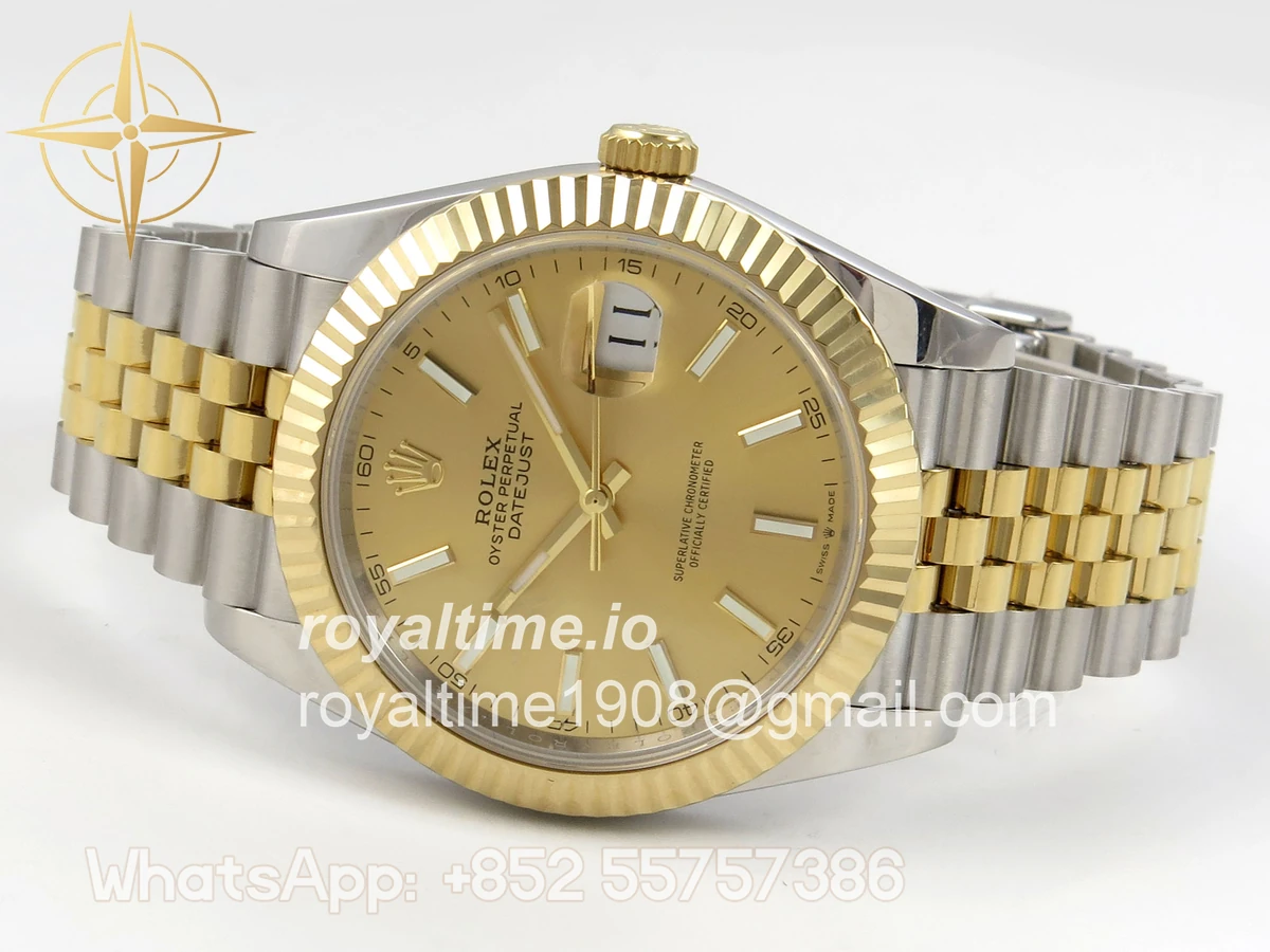 Rolex DateJust 41 126333 QF 904L Steel YG Stick Dial on SS/YG Jubilee Bracelet QF3235 (145g) - Image 8