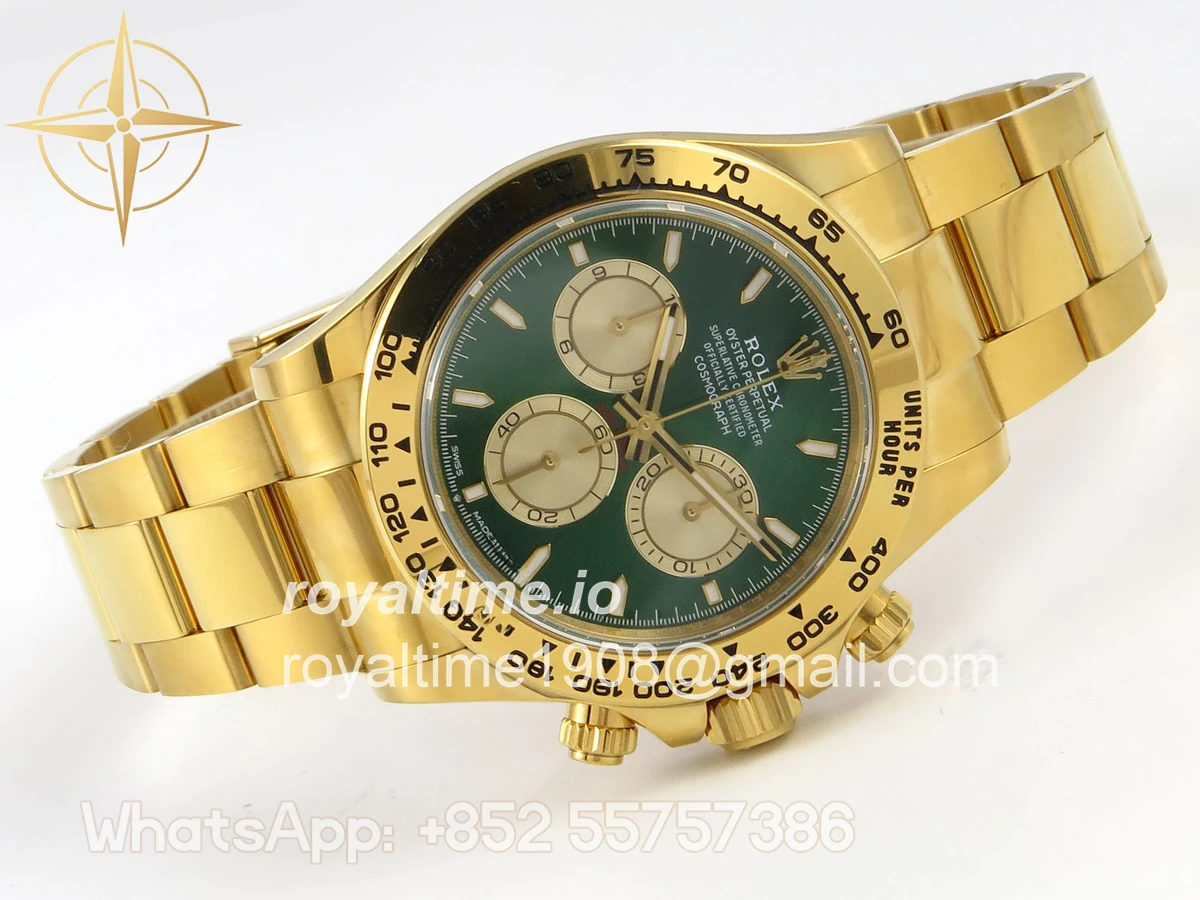 Rolex Daytona 126508 YG Clean Plus Green/YG Dial on Oysterflex Strap DD4131 - Image 8