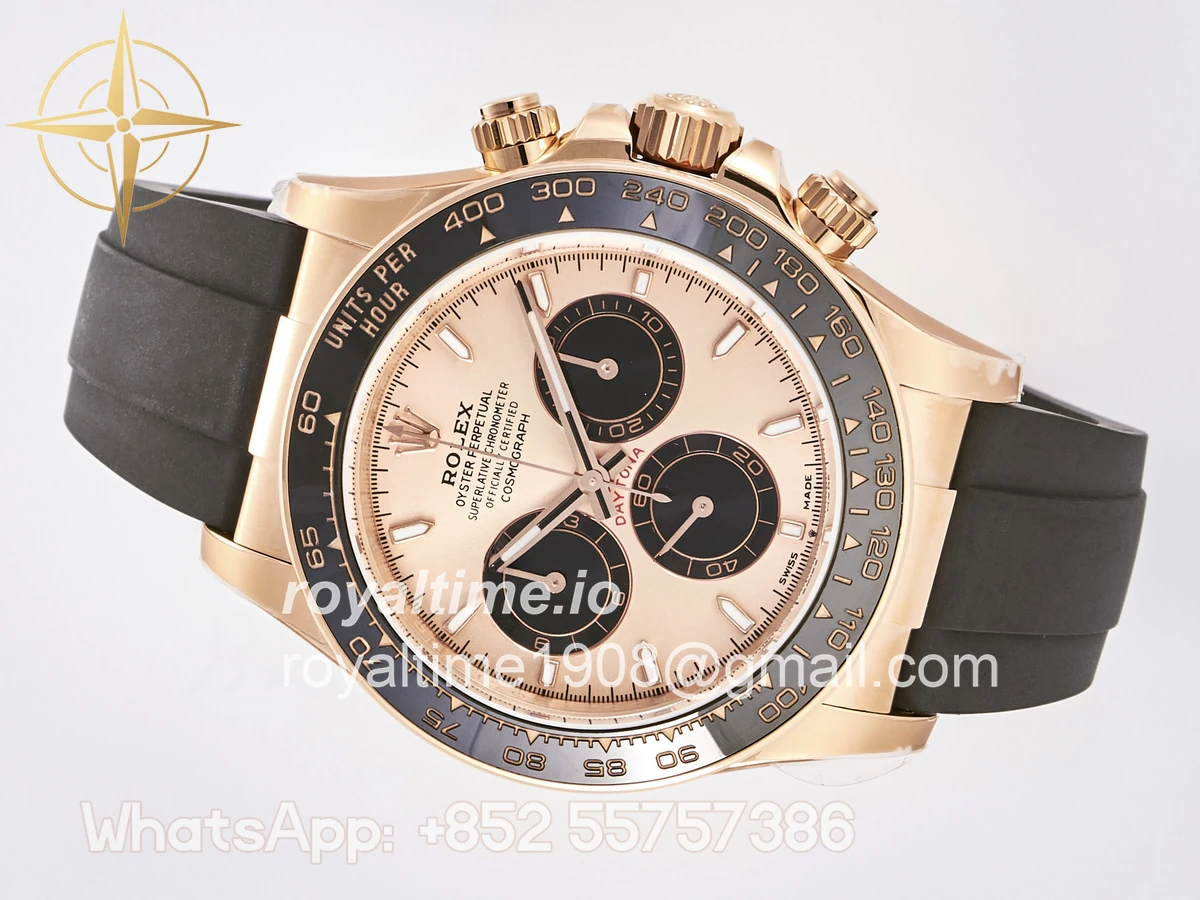 Rolex Daytona 126515 TMF RG/Black Dial on Oysterflex Strap DD4131 - Image 8