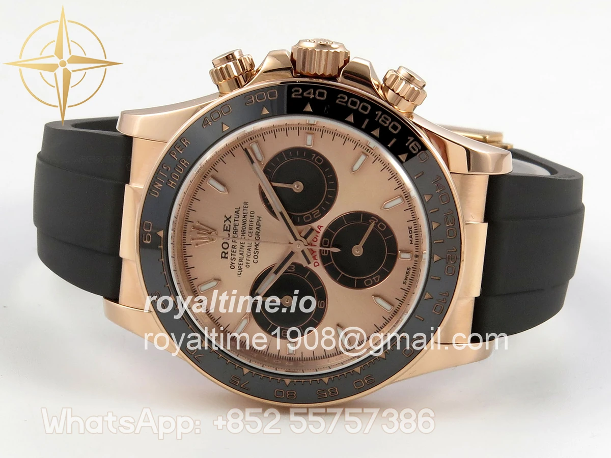 Rolex Daytona 126515 TMF RG/Black Dial on Oysterflex Strap DD4131(162g) - Image 8