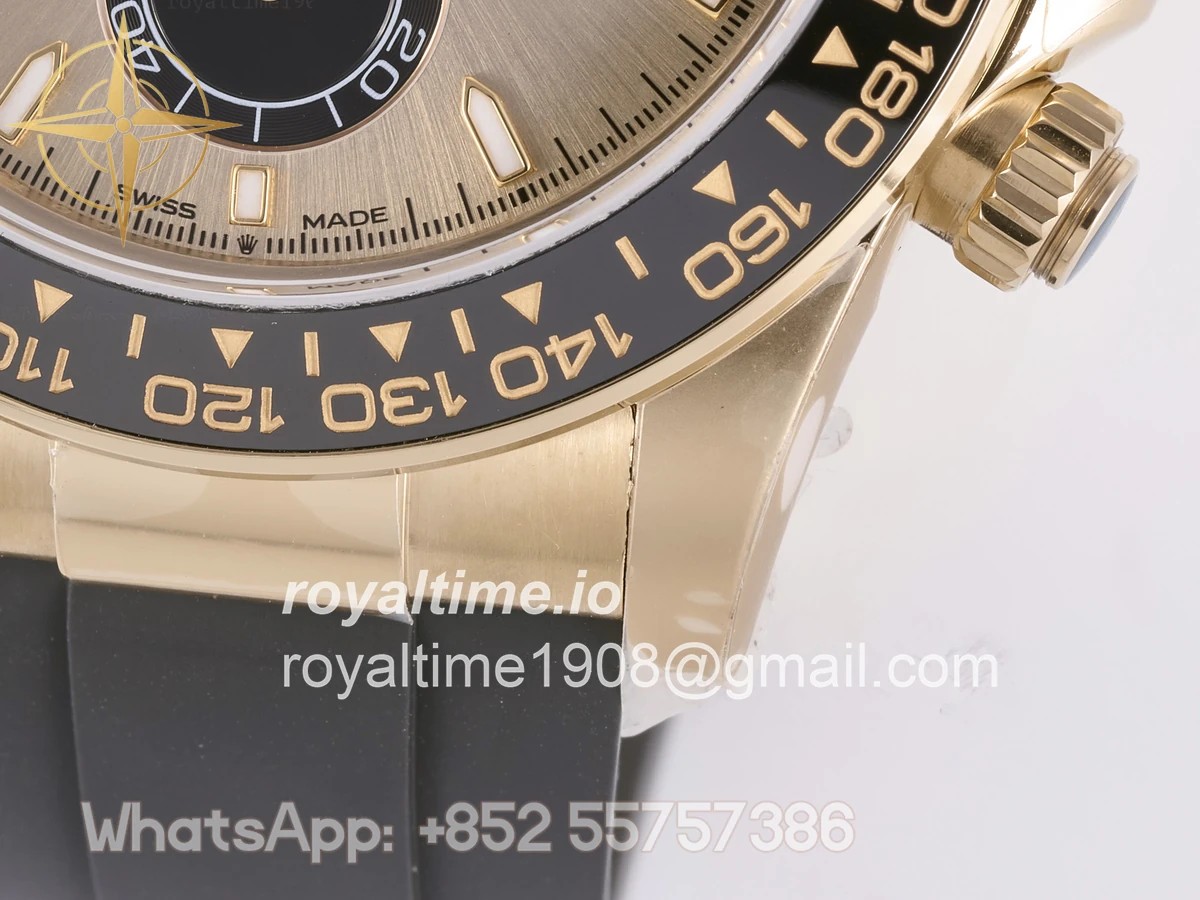 Rolex Daytona 126518 3BF YG/Black Dial Sticks Markers on Oysterflex Strap Weighted 160g - Image 8