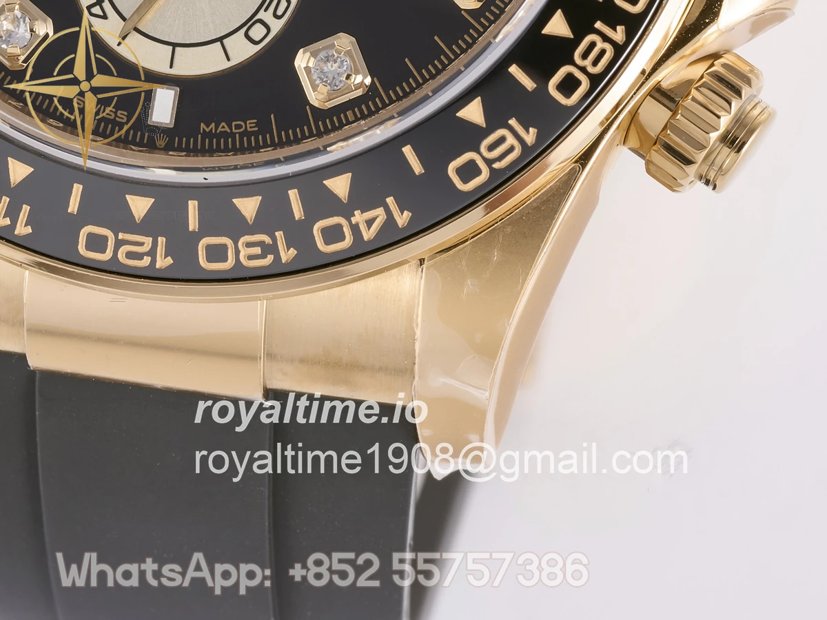 Rolex Daytona 126518 3BF YG/Black Diamonds Dial Sticks Markers on Oysterflex Strap Weighted 160g - Image 7