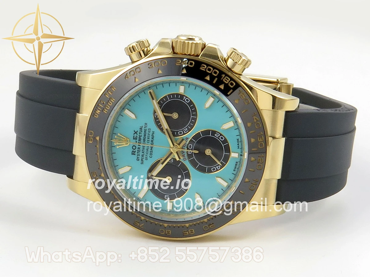 Rolex Daytona 126518 AVF Tiffany Blue Dial on Oysterflex Strap DD4131 (Mod) - Image 8