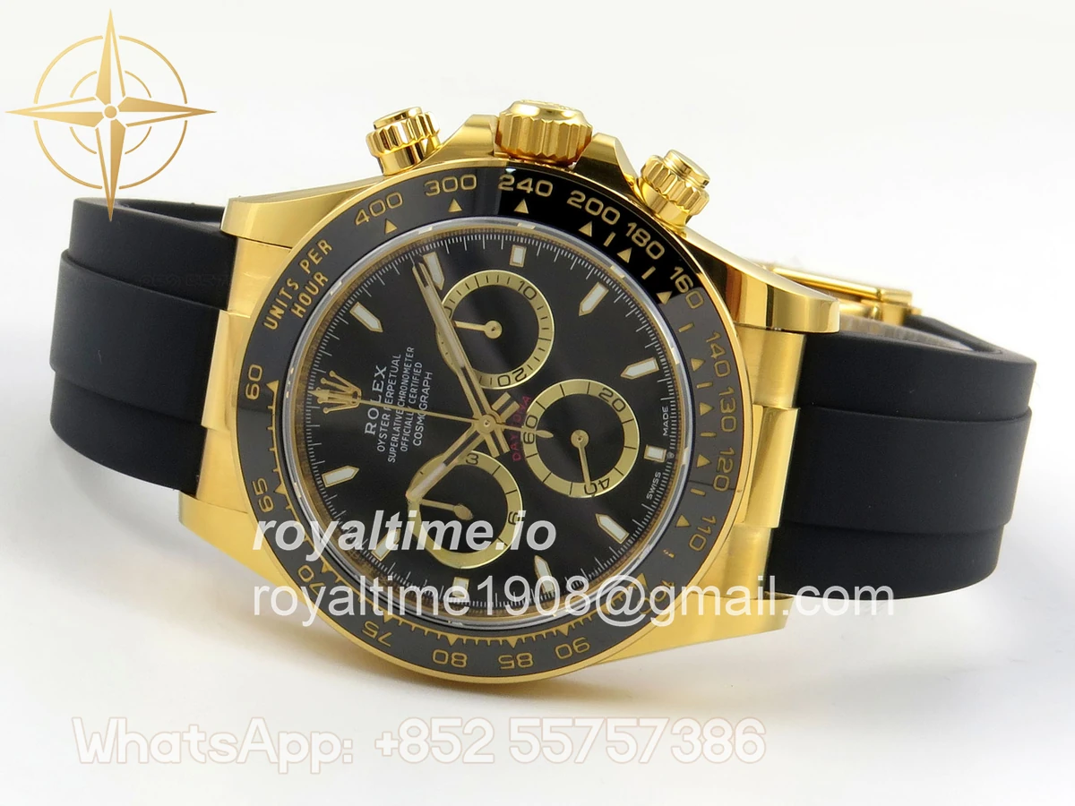 Rolex Daytona 126518 BTF Black Dial on Oysterflex Strap DD4131 (Weighted) 162g - Image 8