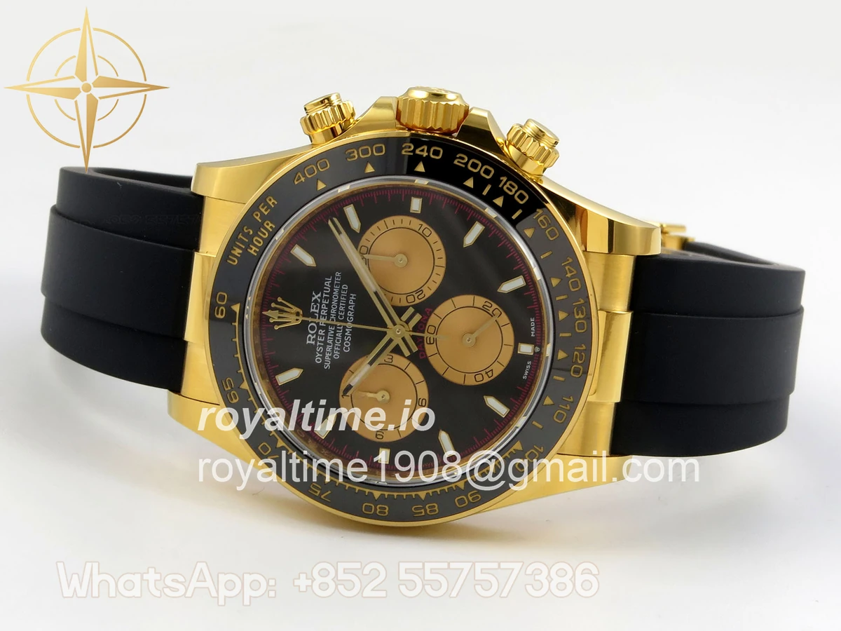 Rolex Daytona 126518 BTF Black/YG Dial on Oysterflex Strap DD4131 (Weighted) 162g - Image 8