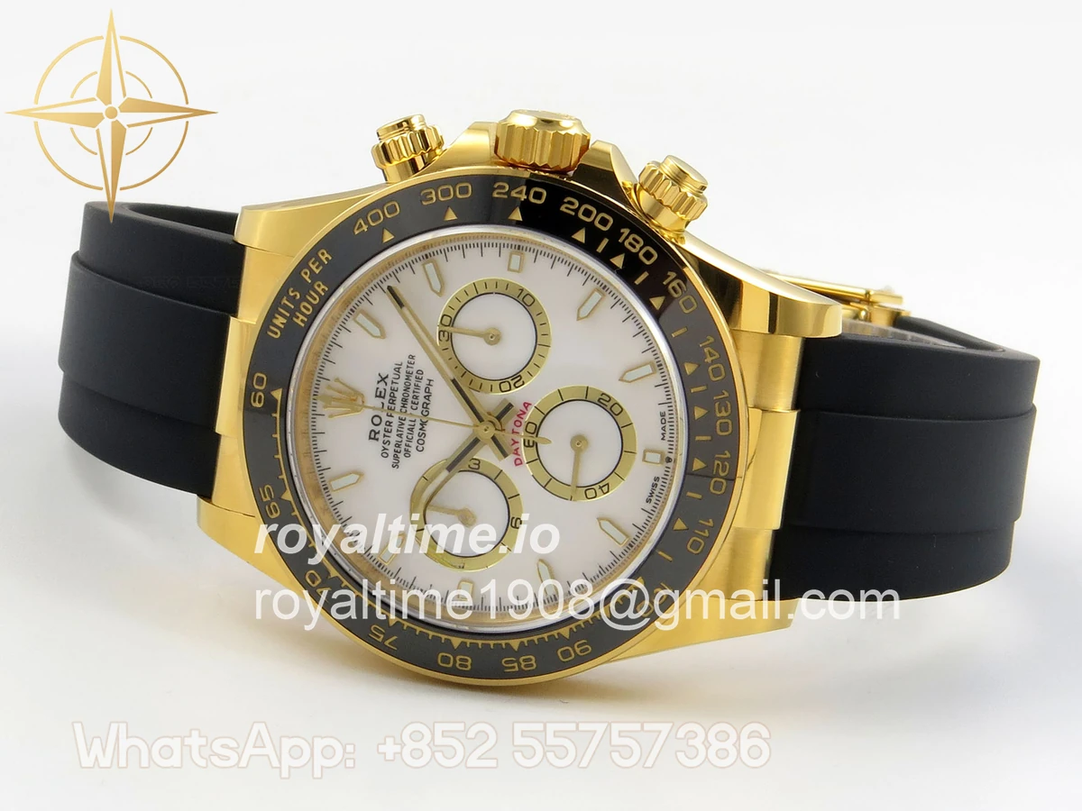 Rolex Daytona 126518 BTF White Dial on Oysterflex Strap DD4131 (Weighted) 162g - Image 8