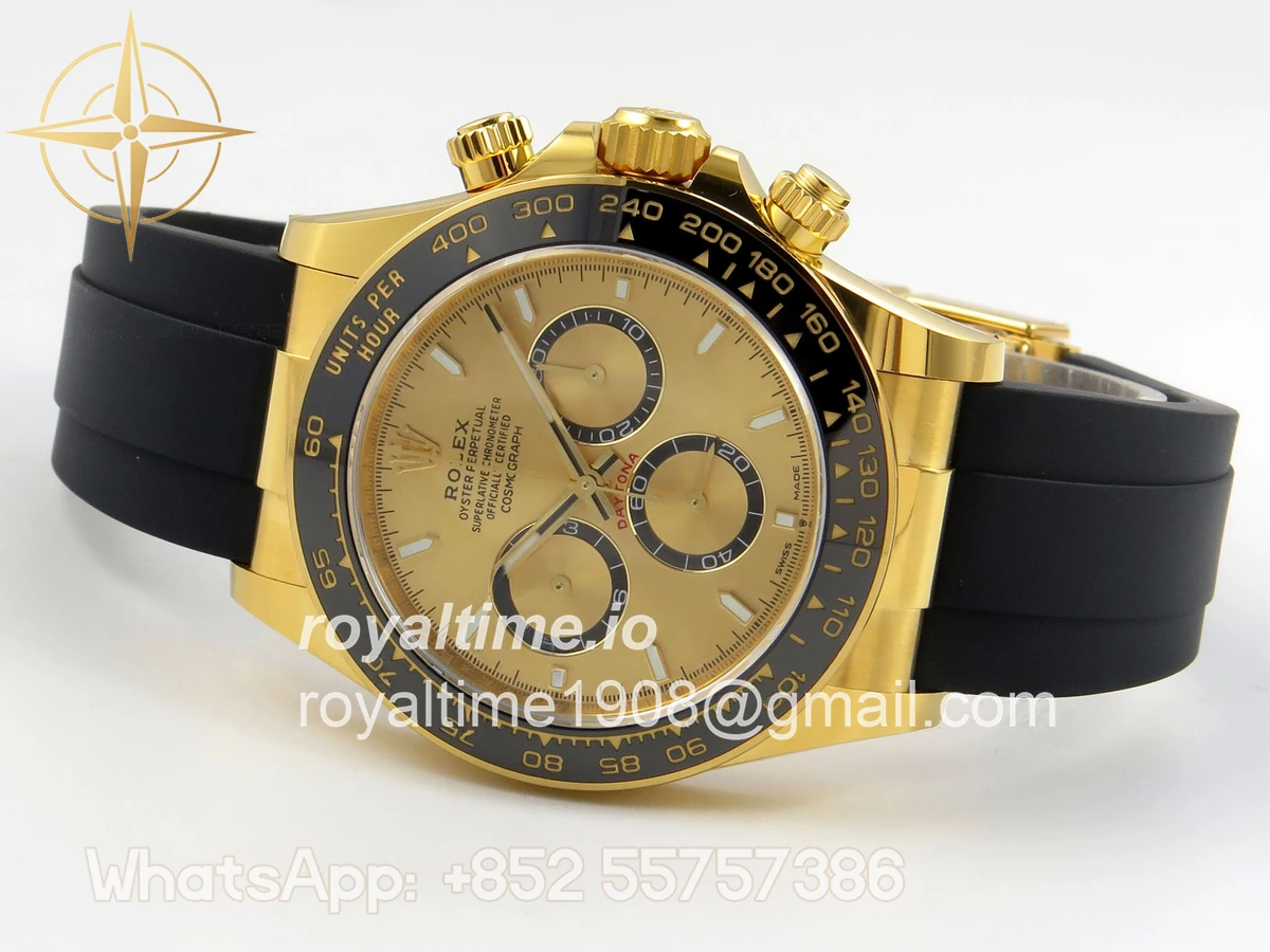 Rolex Daytona 126518 BTF YG Dial on Oysterflex Strap DD4131 (Weighted) 162g - Image 8