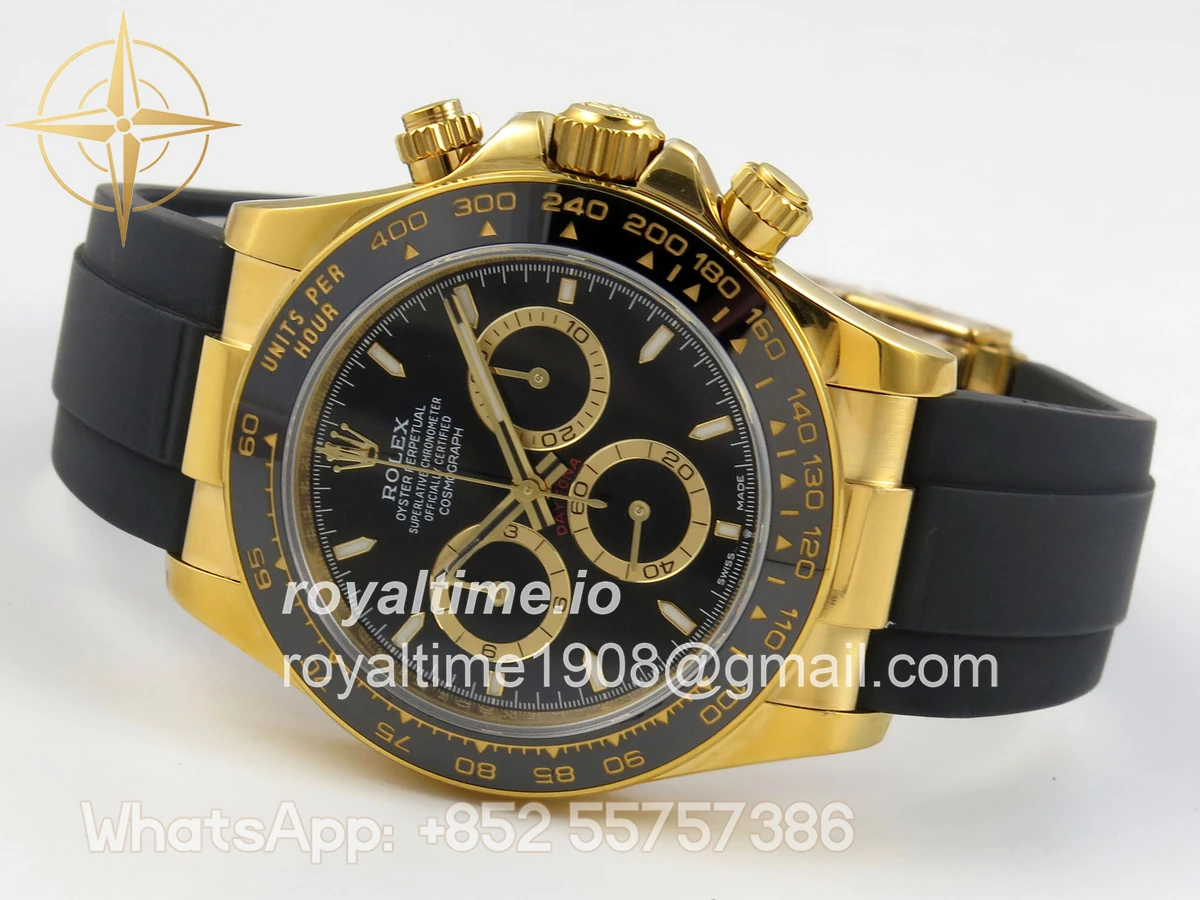 Rolex Daytona 126518 QF Black Dial on Oysterflex Strap JH4131 V18 (Free Sprung) Weighted 157g - Image 8