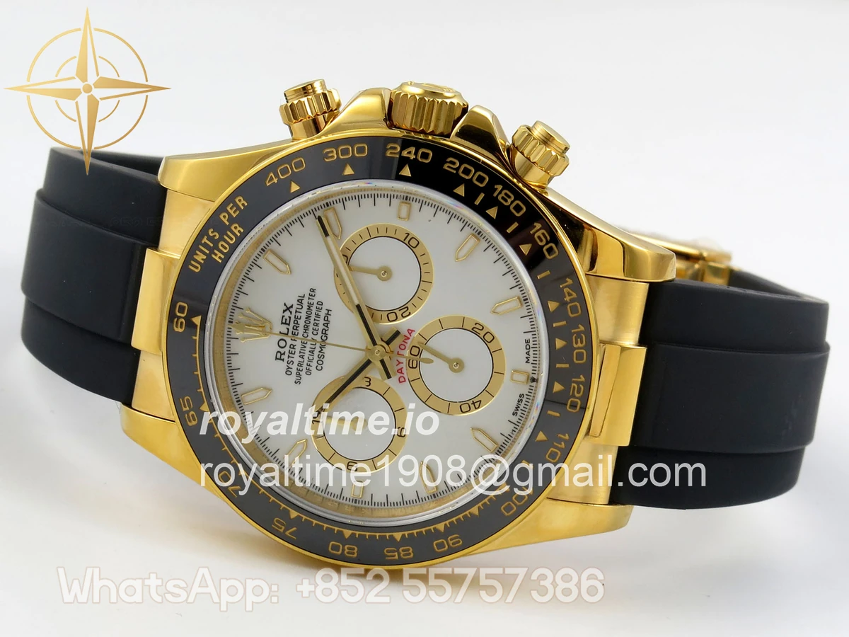 Rolex Daytona 126518 QF White Dial on Oysterflex Strap JH4131 V18 (Free Sprung) Weighted 157g - Image 8