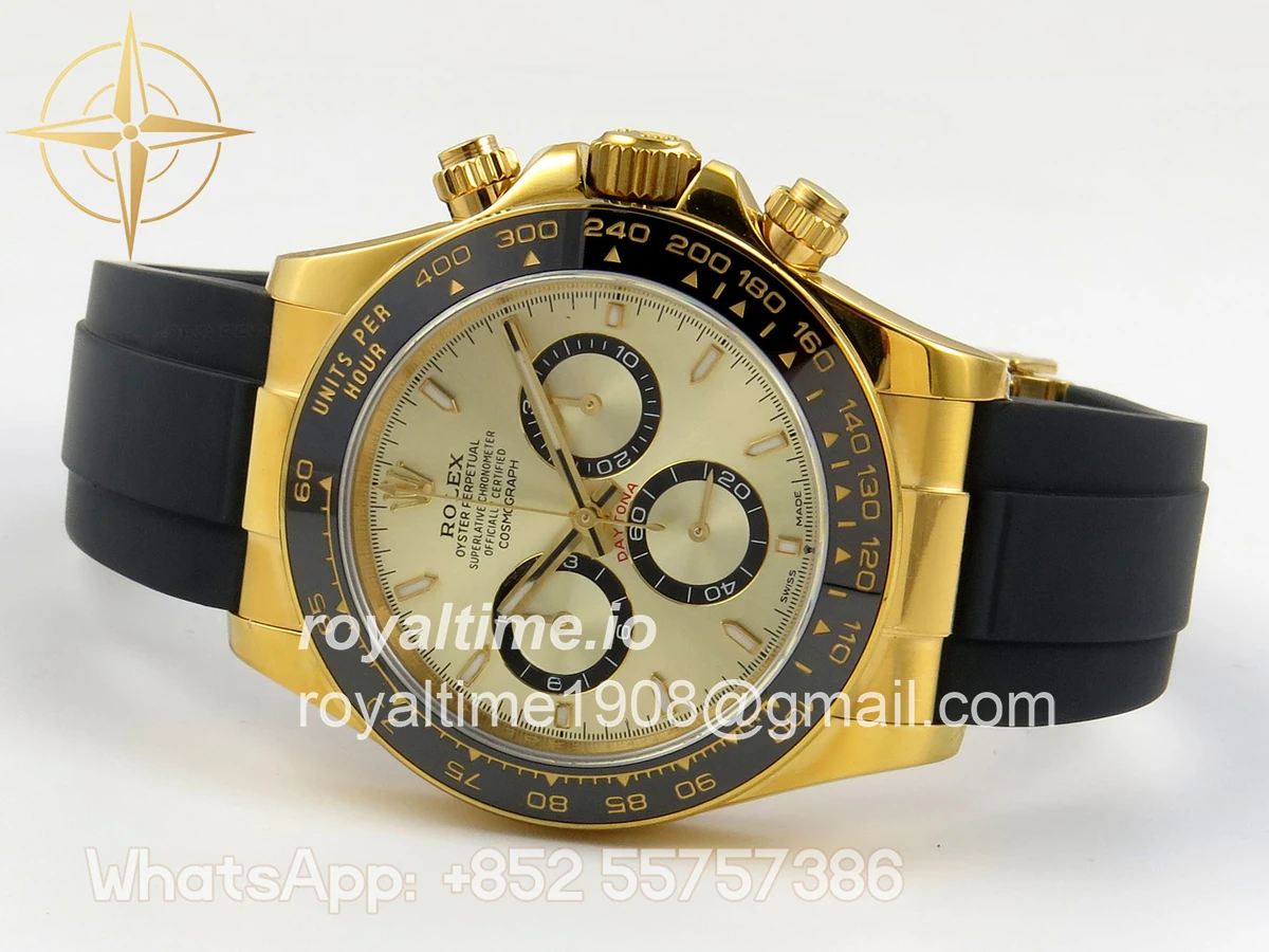 Rolex Daytona 126518 QF YG Dial on Oysterflex Strap JH4131 V18 (Free Sprung) Weighted 157g - Image 8