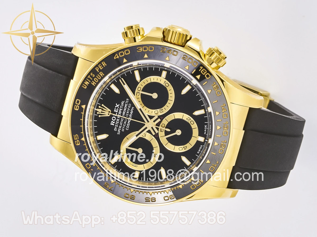 Rolex Daytona 126518 TMF Black Stick Dial on Oysterflex Strap DD4131 - Image 8