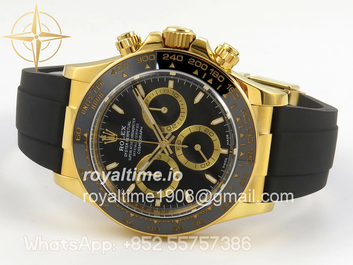 Rolex Daytona 126518 TMF Black Stick Dial on Oysterflex Strap DD4131(162g) - Image 8