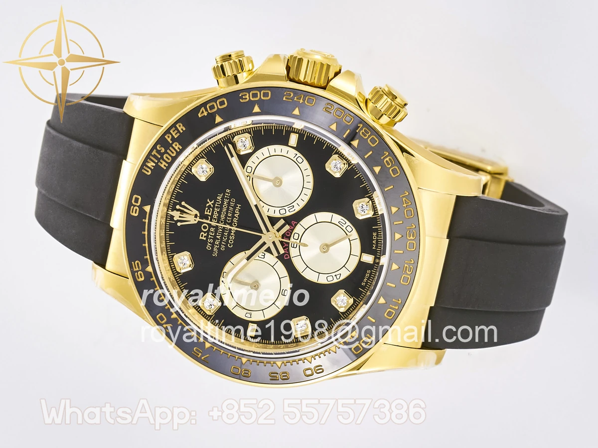 Rolex Daytona 126518 TMF Black/YG Diamonds Dial on Oysterflex Strap DD4131 - Image 8