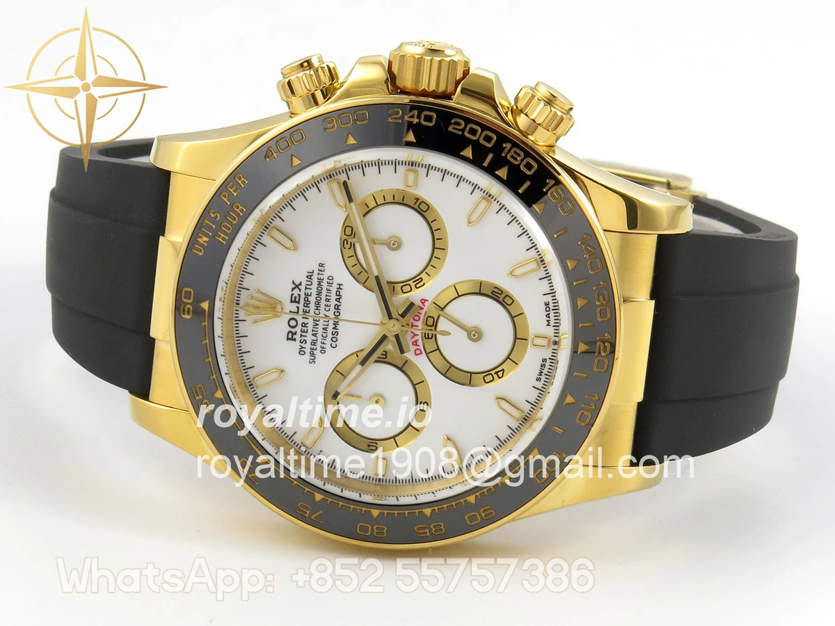 Rolex Daytona 126518 TMF White Dial on Oysterflex Strap DD4131(162g) - Image 8