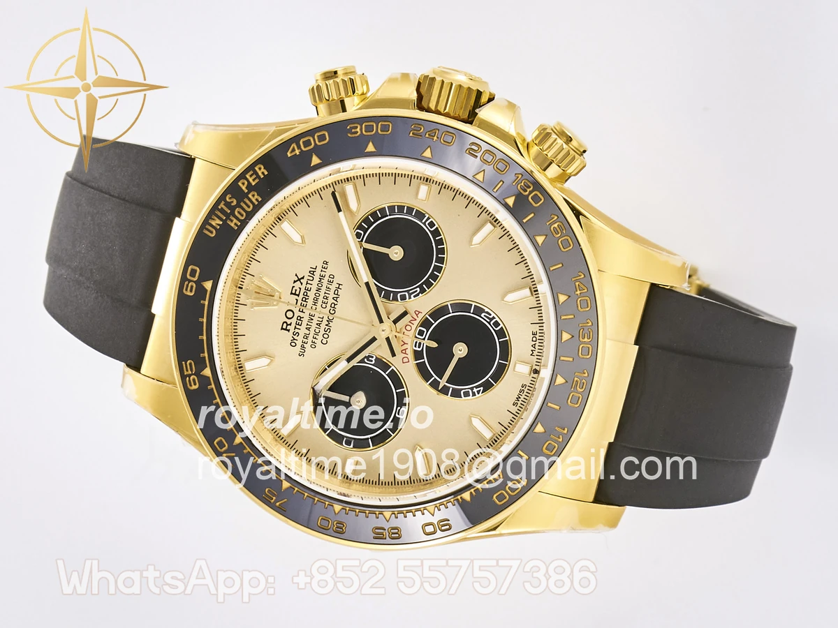Rolex Daytona 126518 TMF YG/Black Dial on Oysterflex Strap DD4131 - Image 8