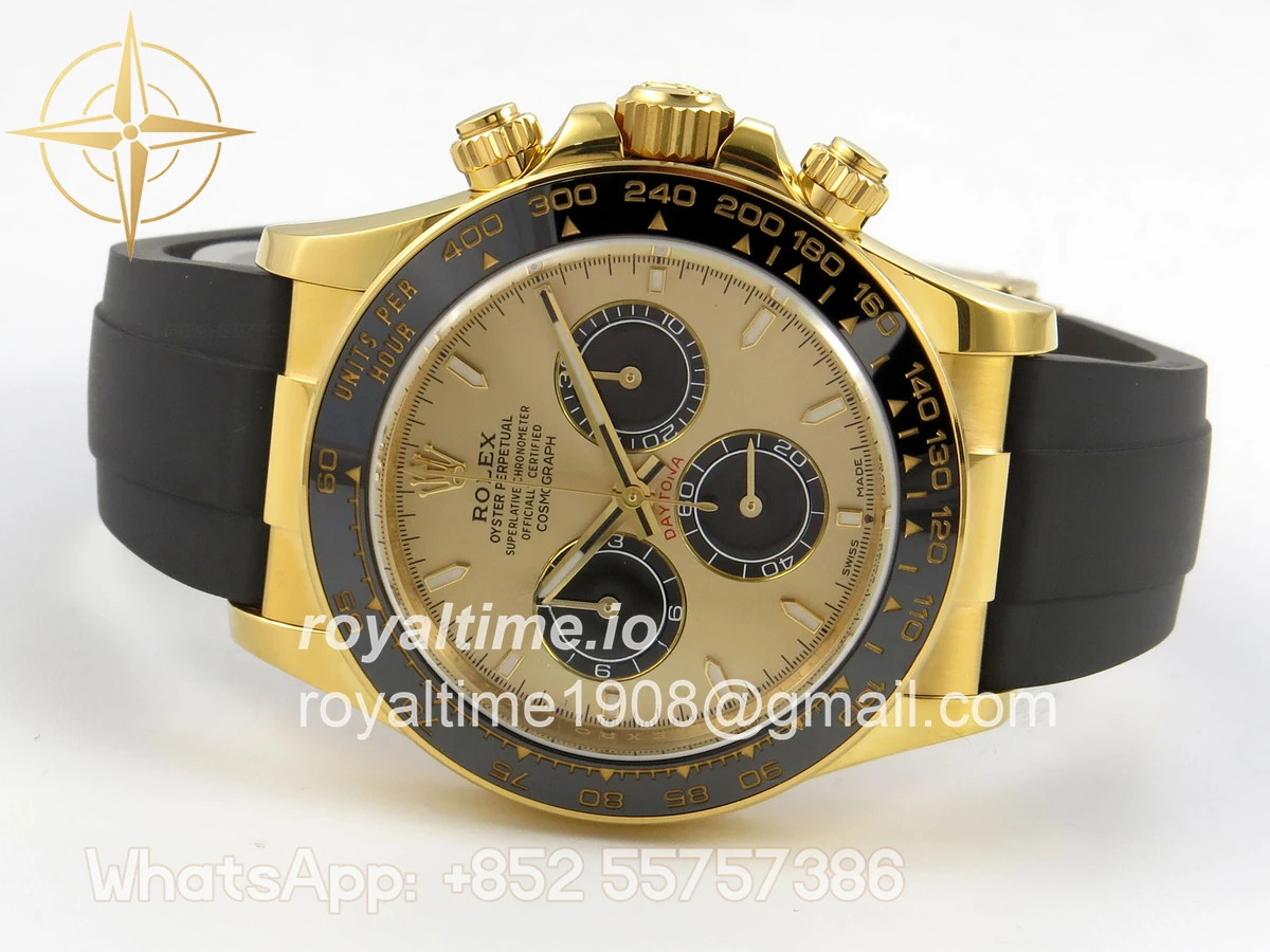 Rolex Daytona 126518 TMF YG/Black Dial on Oysterflex Strap DD4131(162g) - Image 8