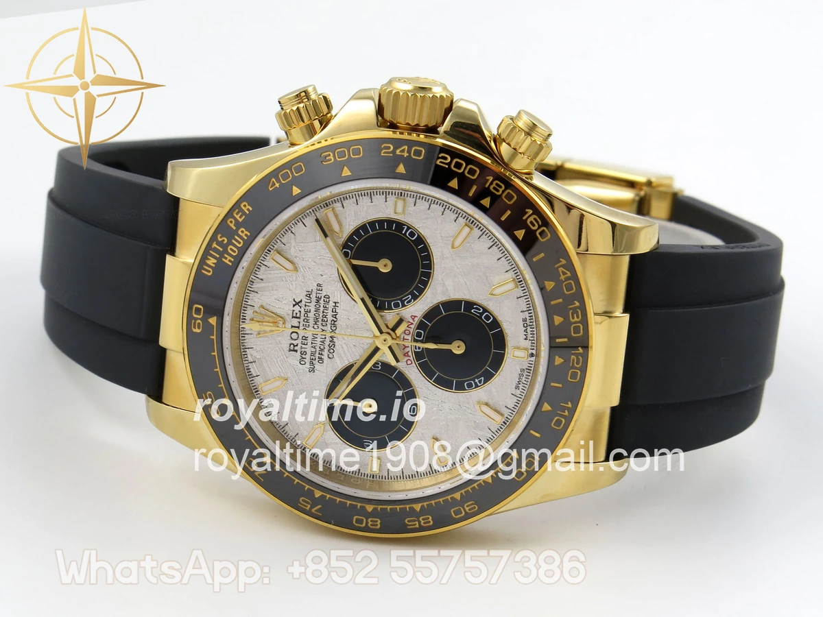 Rolex Daytona 126518 YG 3CF Meteorite Dial on Oysterflex Strap DD4131 (Gain Weight) - Image 8
