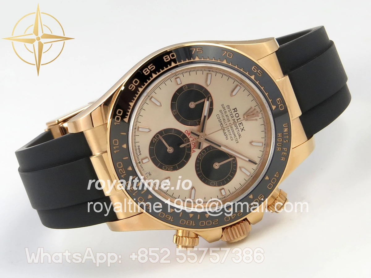 Rolex Daytona 126515 RG Clean Plus 904L Steel RG/Black Dial on Oysterflex Strap DD4131 - Image 8