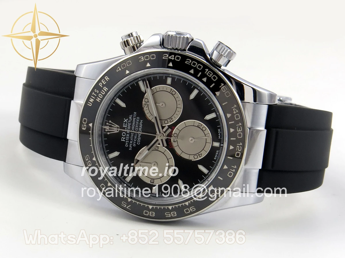Rolex Daytona 126519 QF Black/Silver Dial on Oysterflex Strap JH4131 V18 (Free Sprung) Weighted 157g - Image 8