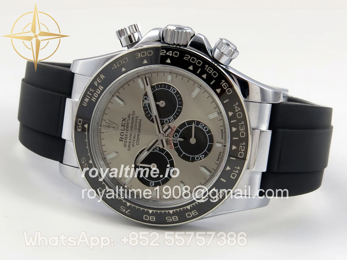 Rolex Daytona 126519 QF Gray/Black Dial on Oysterflex Strap JH4131 V18 (Free Sprung) Weighted 157g - Image 8