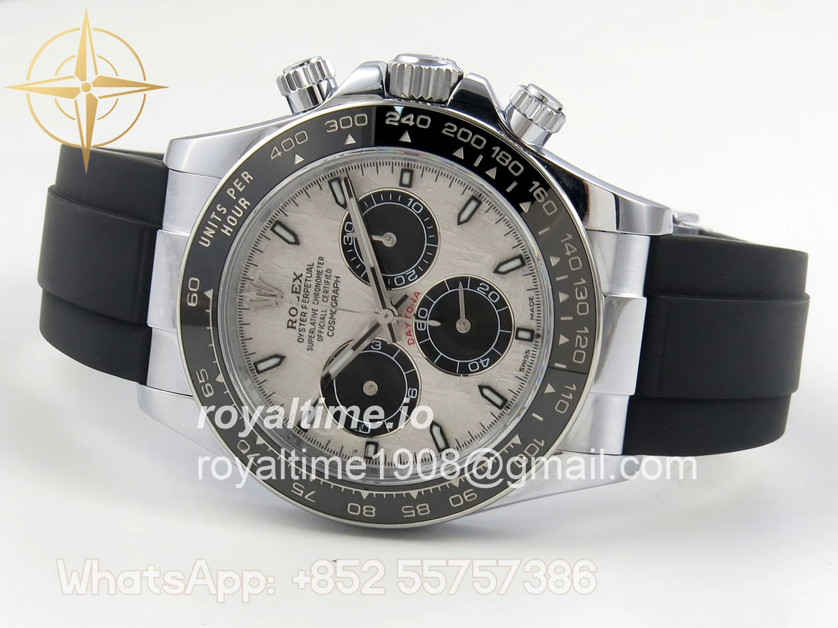 Rolex Daytona 126519 QF Meteorite Dial on Oysterflex Strap JH4131 V18 Weighted (Free Sprung) Weighted 157g - Image 8