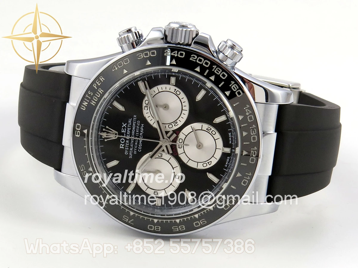 Rolex Daytona 126519 TMF Black/Silver Dial on Oysterflex Strap DD4131(162g) - Image 8