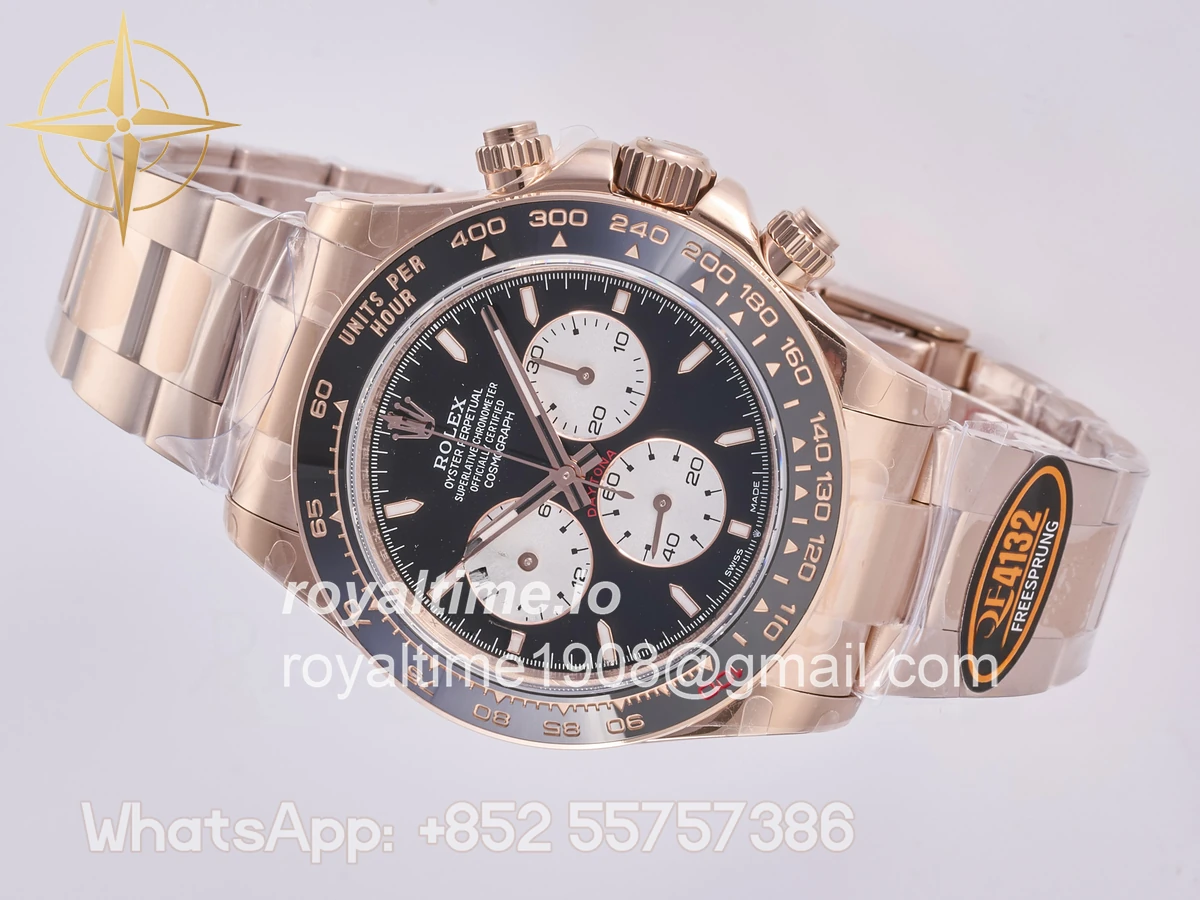 Rolex Daytona 126525 LN Le Mans QF on RG Bracelet JH4132 Free Sprung (Weighted) 175g - Image 8