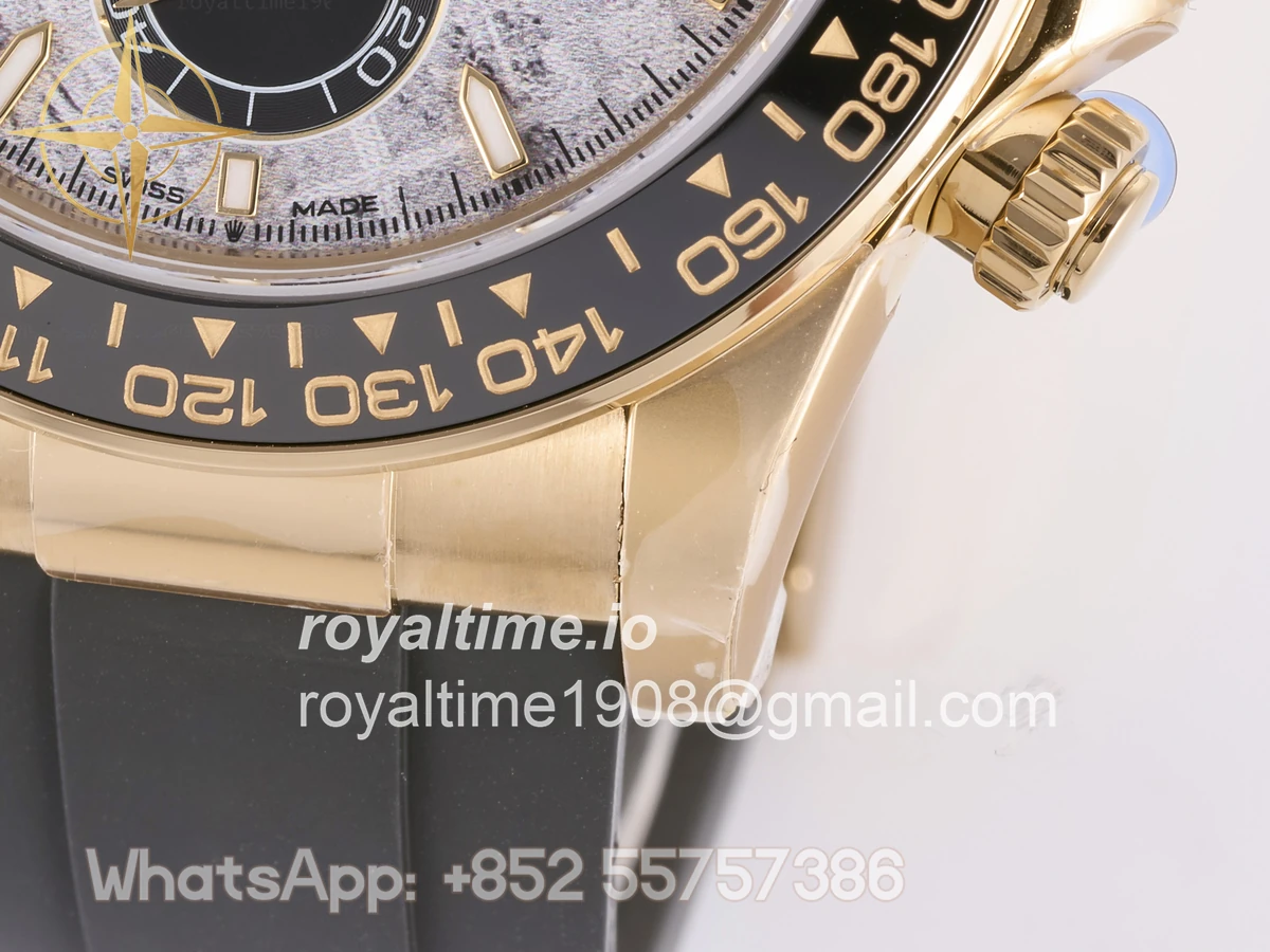 Rolex Daytona 126518 YG 3BF Real Meteorite Dial Sticks Markers on Oysterflex Strap Weighted 160g - Image 8