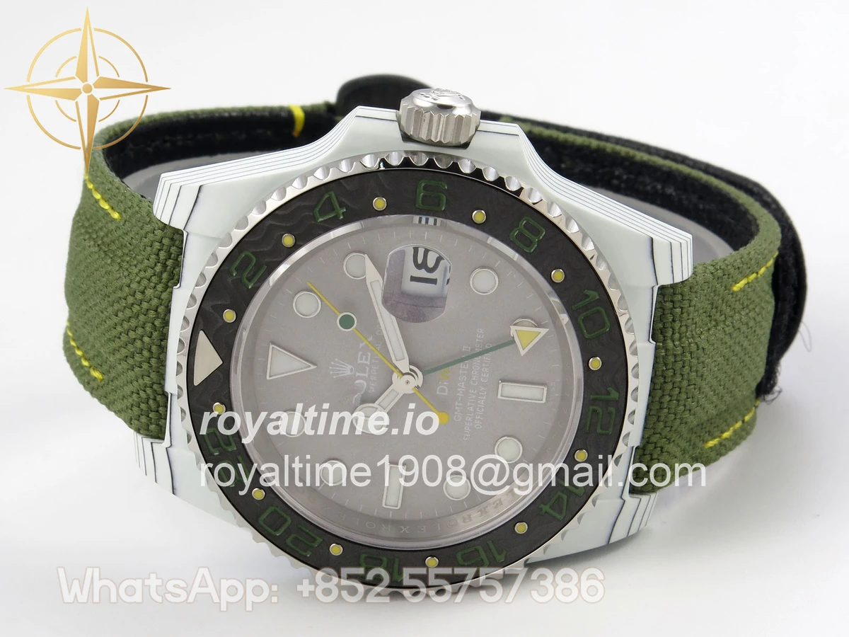 Rolex GMT Master DiW "VERDANT GRAY" DIWF on Green Nylon Strap VR3285 - Image 8
