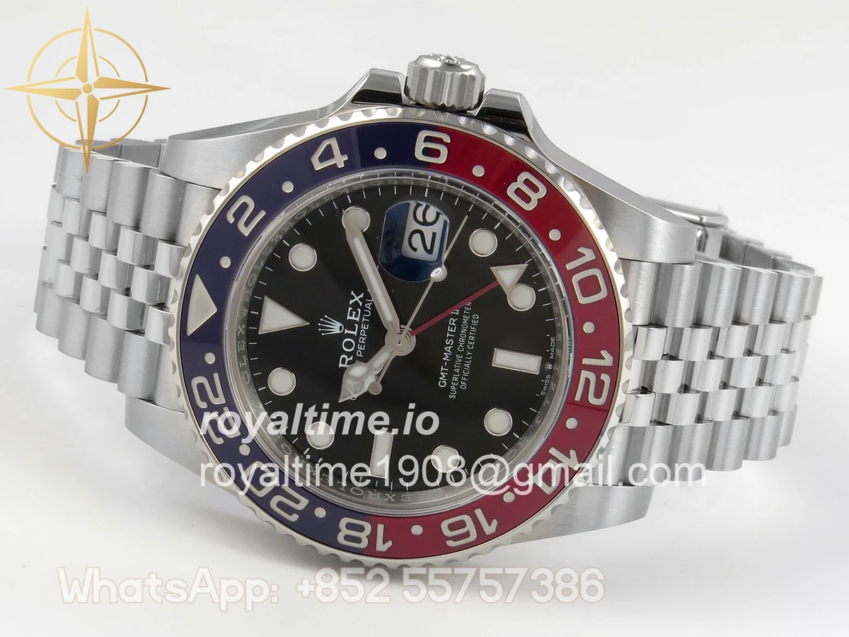 Rolex GMT-Master II 126710 BLRO 904L SS VF Black Dial On Jubilee Bracelet DD3285 CHS - Image 8