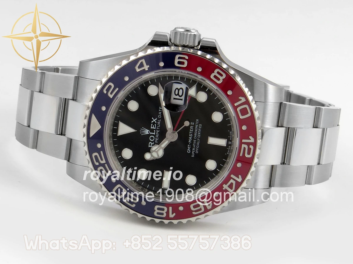 Rolex GMT-Master II 126710 BLRO 904L SS VSF Black Dial On Oyster Bracelet DD3285 CHS V3 - Image 8