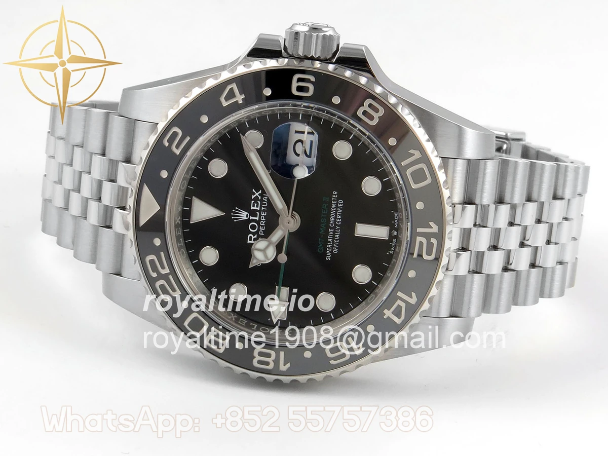 Rolex GMT-Master II 126710 GRNR Black/Gray 904L SS VF Black Dial On Jubilee Bracelet DD3285 CHS - Image 8